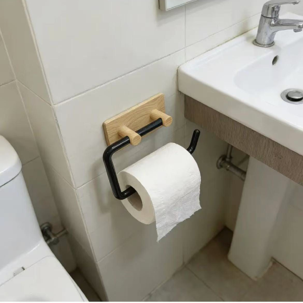 wood grain toilet paper holder Kenya