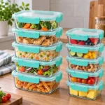 10-Piece Food Grade Glass Storage Container Set 5 10pc glass container set