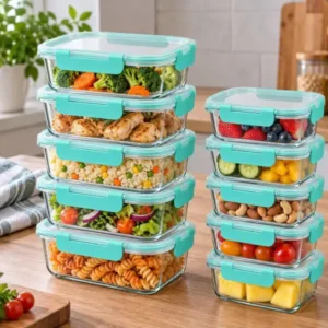 10pc glass container set