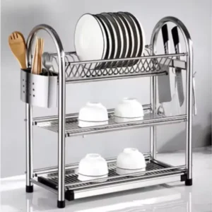 3-Tier Aluminium Dish Rack