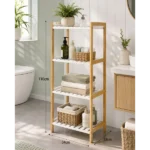 4-Tier Bamboo Bathroom Rack