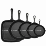 5Pcs Cast Iron Skillet Set & Steak Pan 4 5pcs cast iron skillet set Kenya