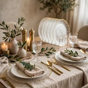 Sunburst Glass Plate Set
