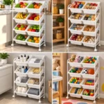 8 Basket Storage Rack