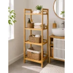 Bamboo 4-Tier Bathroom Rack