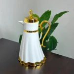 Premium Arabic Flask with Gold Handle & Lid – 1L 3 Flask with Gold Handle