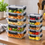 10-Piece Food Grade Glass Storage Container Set 2 Glass Storage Container