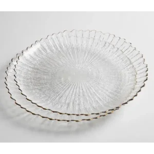 Sunburst Glass Plate Set
