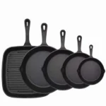 5Pcs Cast Iron Skillet Set & Steak Pan 3 cast iron cookware Kenya