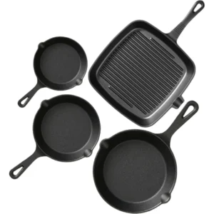 5Pcs Cast Iron Skillet Set