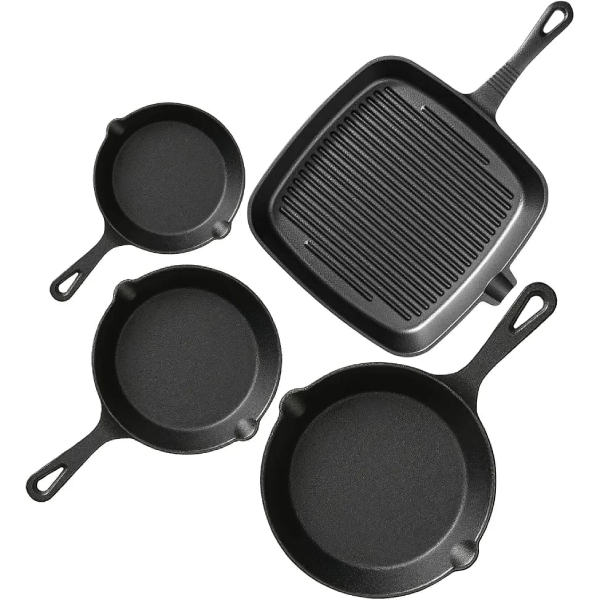 Unique House Collection – Affordable Home & Kitchenware Online Kenya 10 5Pcs Cast Iron Skillet Set