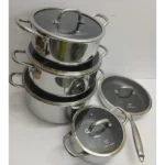 10PC Triply Stainless Steel Cookware Set K001 3 triply stainless steel cookware Kenya
