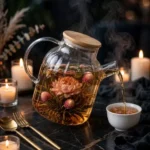1800ml Ribbed Borosilicate Glass Teapot with Bamboo Lid 3 1800ml glass teapot