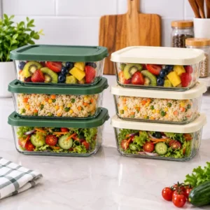 3PC Glass Food Storage
