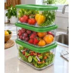 3PC Glass Food Storage Containers 5 3pc glass containers