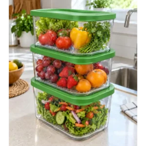 3pc glass containers