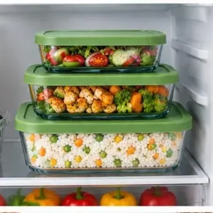3pc glass storage set