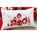 Embroidered Christmas Cushion
