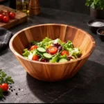 Round Acacia Wood Dough Kneading Basin & Salad Bowl 3 Kneading Basin & Salad Bowl