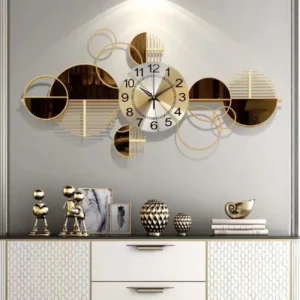 Abstract Mirror Wall Clock