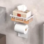 Metallic Tissue Holder & Wipes Storage Rack 3 Metallic Tissue Holder