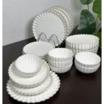 scalloped dinner set