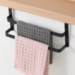 Double-Layer Kitchen Towel Holder 2 black kitchen towel holder