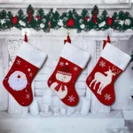 3PC Large Christmas Stocking Socks 2 Christmas Stocking Socks
