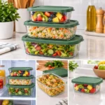 3PC Glass Food Storage Containers 2 3PC Glass Food Storage