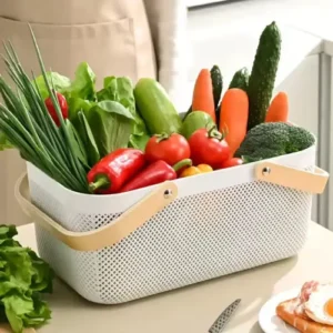 large plastic storage basket