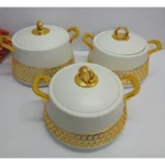 Luxurious Round Insulated Hotpots Set 3 luxurious insulated hotpots Kenya