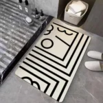 Geometric Anti-Slip Bathroom Mats 3 non slip bath mat