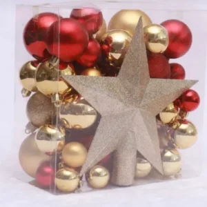 red and gold Christmas decorations