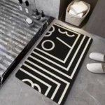 Geometric Anti-Slip Bathroom Mats 8 rubber bottom bathroom mat