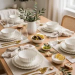 scalloped dinner set