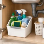 Large Off-White Sliding Storage Basket 7 sliding kitchen storage basket