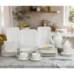 square porcelain dinner set