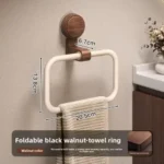 Aluminum Alloy & Walnut Wood Towel Holder 5 suction towel holder Kenya