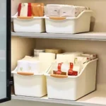 Large Off-White Sliding Storage Basket 4 under sink organizer Kenya