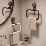 Aluminum Alloy & Walnut Wood Towel Holder 2 Walnut Wood Towel Holder