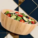 Wooden Dough Kneading Basin & Round Salad Bowl 5 wooden kneading bowl